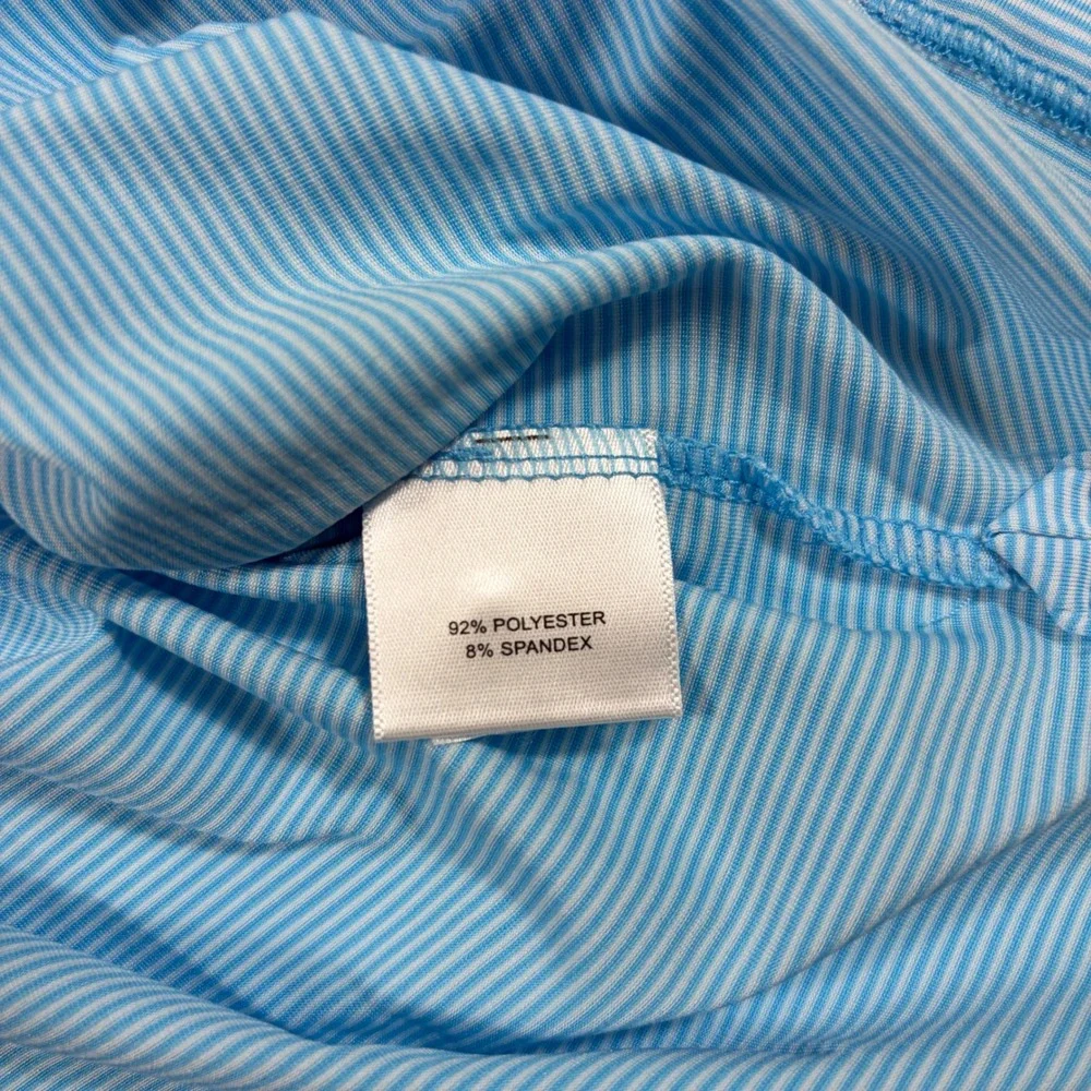 Peter Millar Summer Comfort Polo Mens Large Striped Blue Butterfield Country
